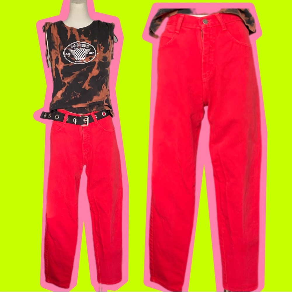 90s Anchor Blue Red Jeans